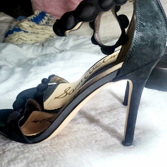 SAM EDELMAN Heel sandal Size 8.5 Color Black lightly used. - Picture 2 of 7